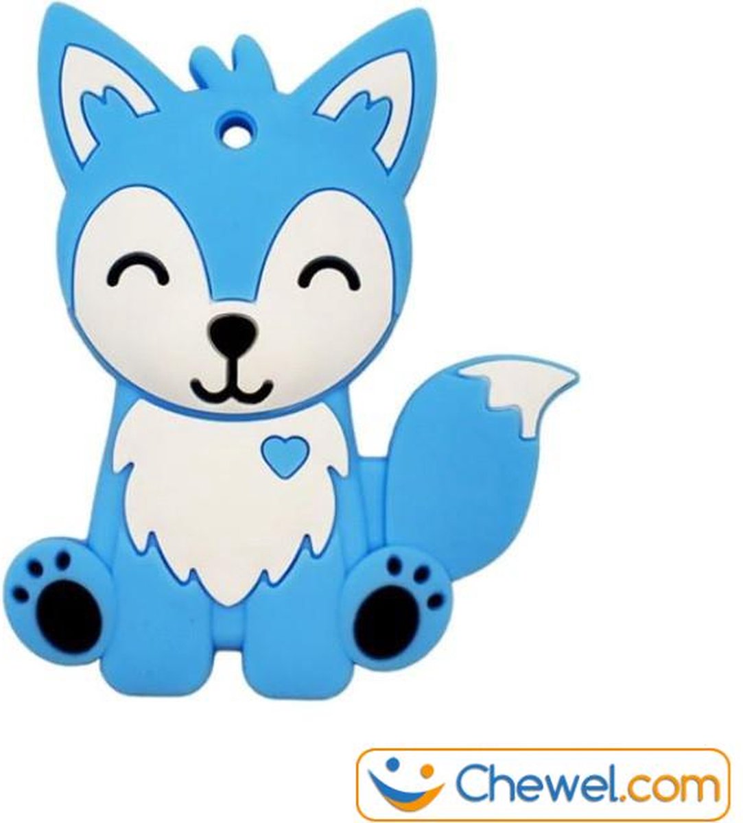 Bijtketting | Cartoon Vos | diverse kleuren - Blauw